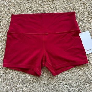 lululemon athletica align high rise short 4” Red Athletic Shorts size 14‎